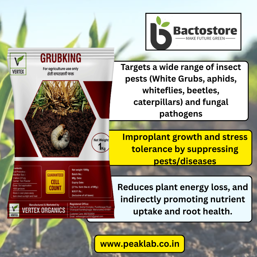 GRUBKING: WHITE GRUB हुमणी स्पेशल 1 Kg Pack (Dextrose)