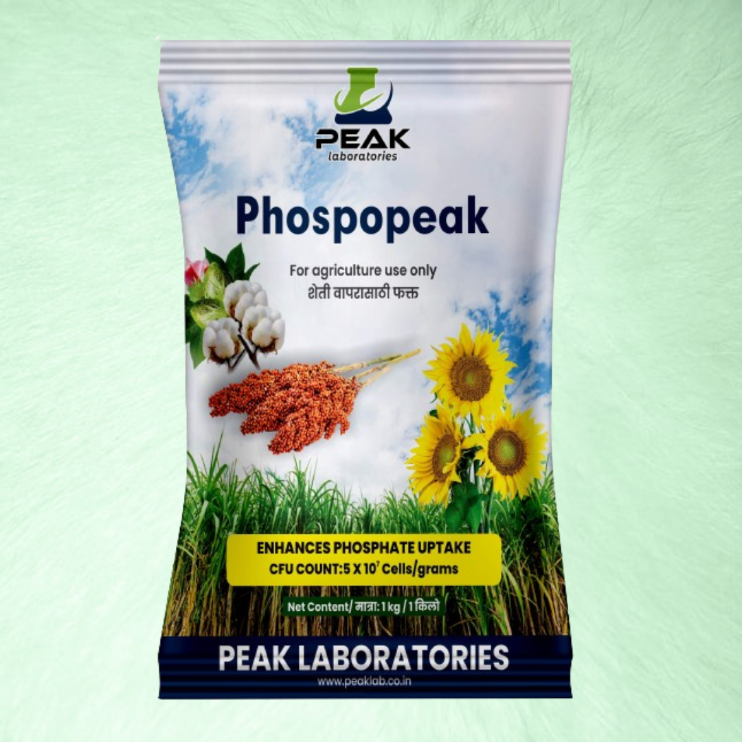 PHOSPHOPEAK: PSB Phosphate Solubilizing Bacteria 1 Kg Packet (Talc)