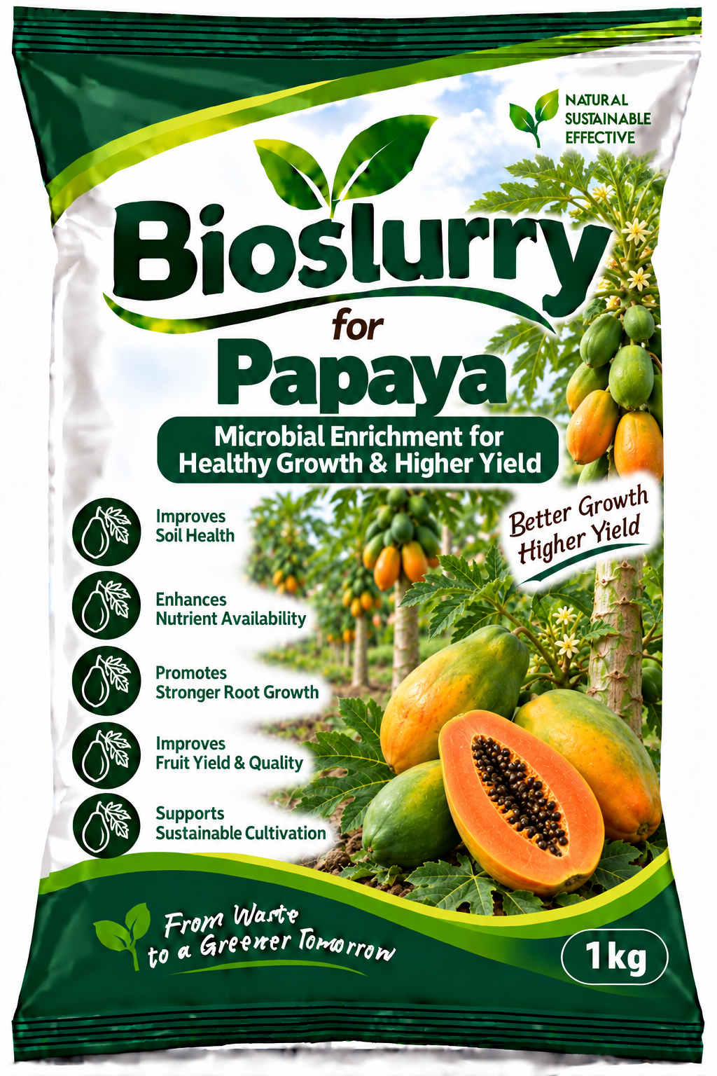 Bioslurry for Papaya