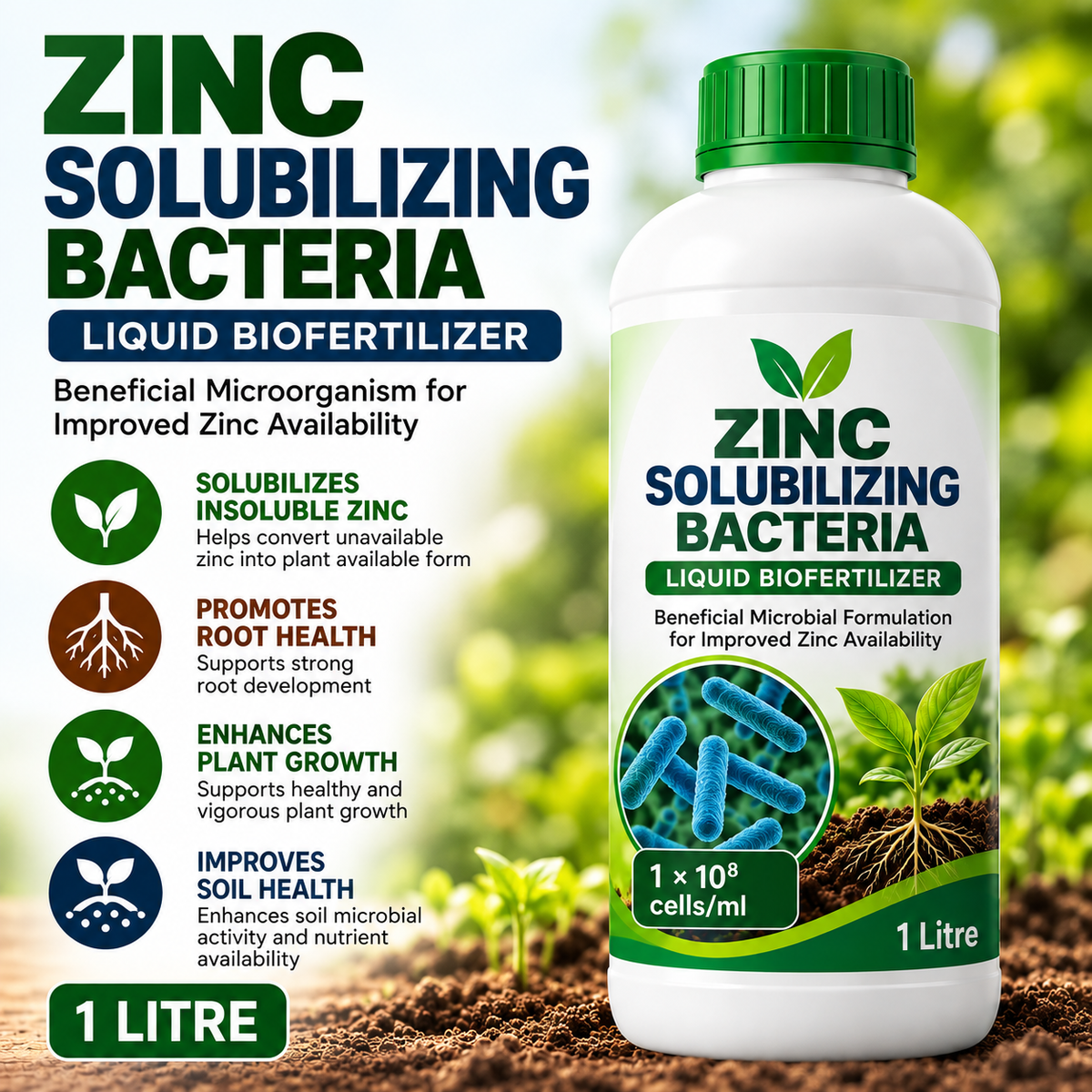 Zinc Solubilizing bacteria bottle 1 litre