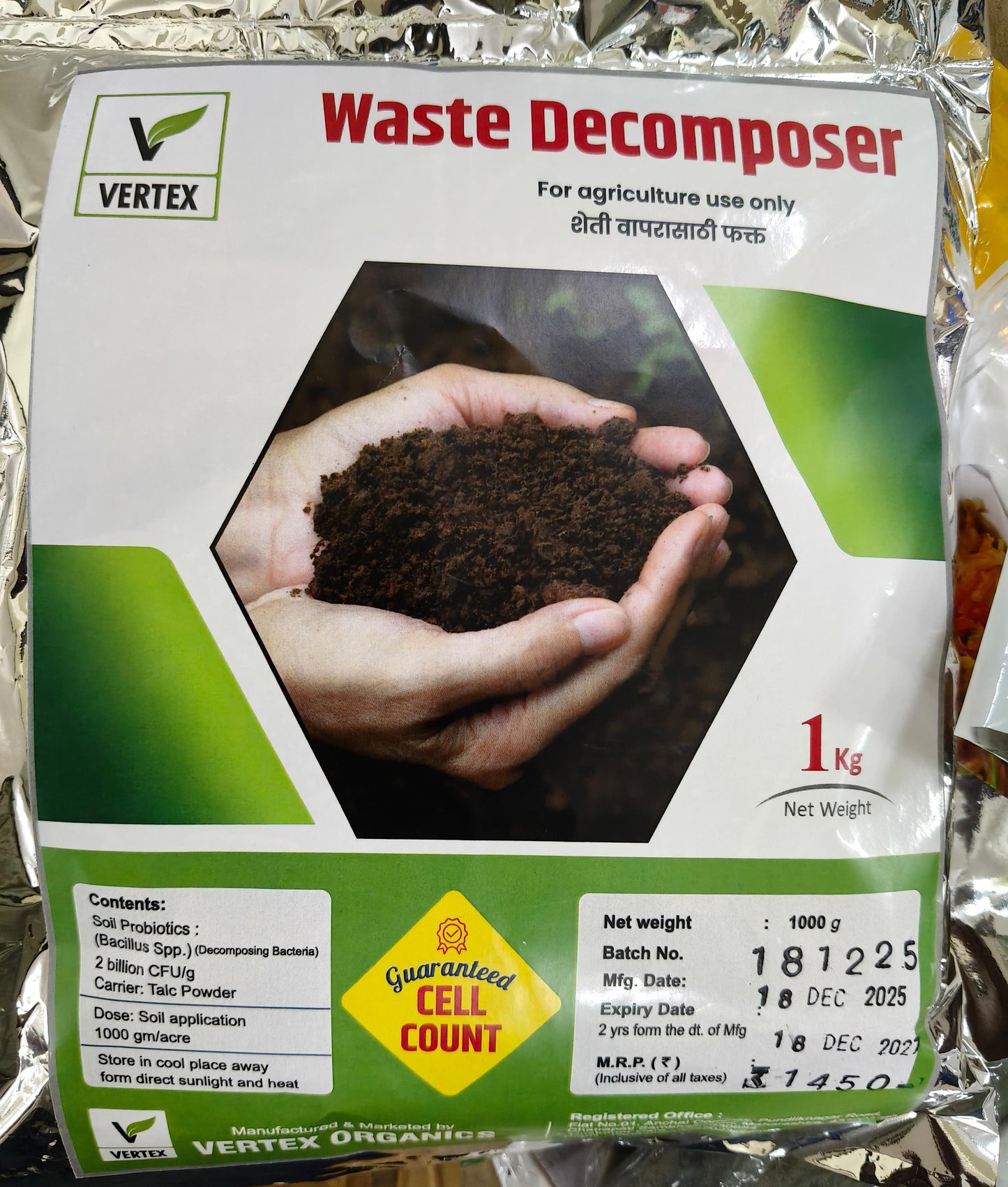 Waste Decomposer for Kitchen Waste | 100% Organic 1 Kg Packet