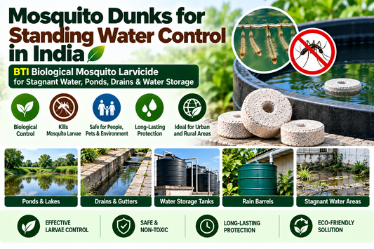 Mosquito Dunks for Standing Water Control in India | BTI Biological Mosquito Larvicide for Stagnant Water, Ponds, Drains & Water Storage