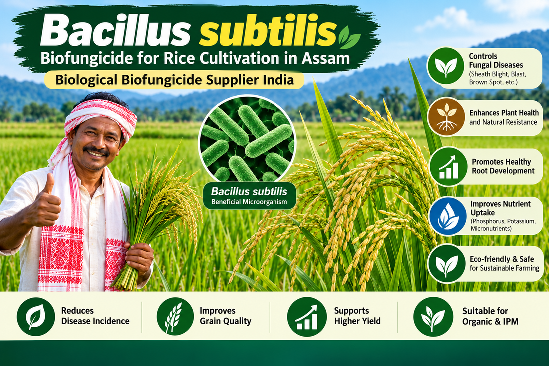 Bacillus subtilis Biofungicide for Rice Cultivation in Assam | Biological Biofungicide Supplier India