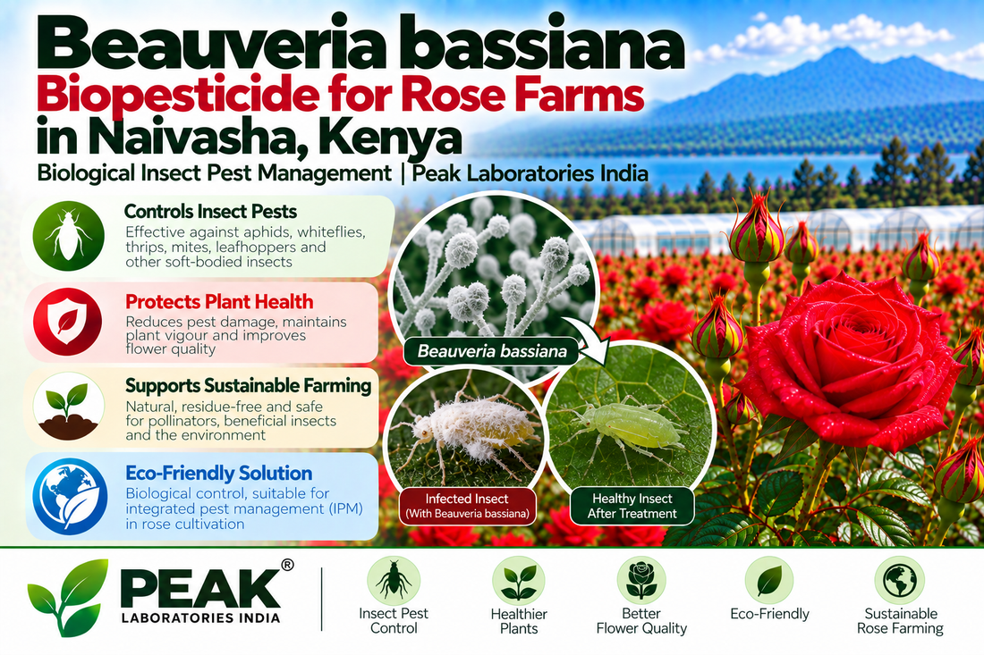 Beauveria bassiana Biopesticide for Rose Farms in Naivasha, Kenya | Biological Insect Pest Management | Peak Laboratories India