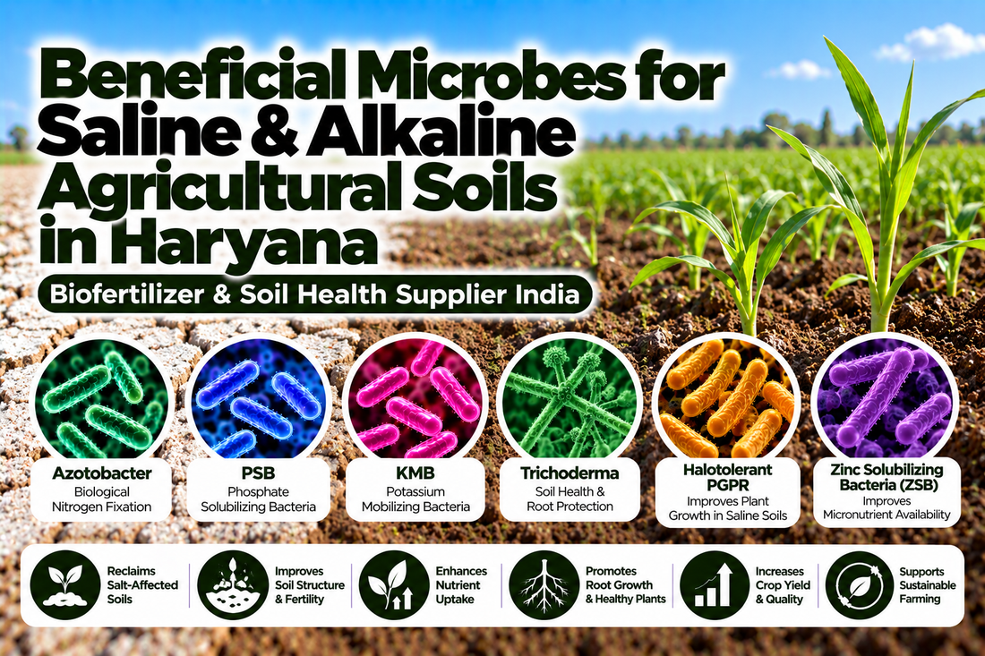 Beneficial Microbes for Saline & Alkaline Agricultural Soils in Haryana | Biofertilizer & Soil Health Supplier India
