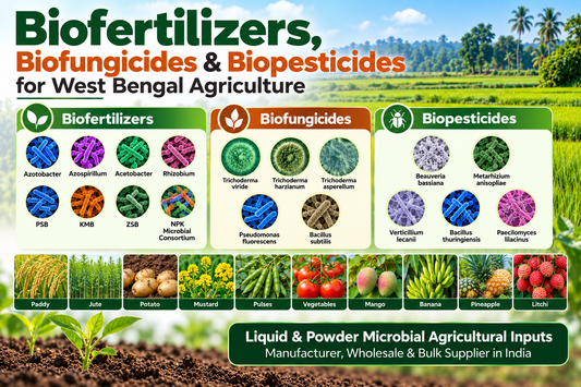 Biofertilizers, Biofungicides & Biopesticides for West Bengal Agriculture | Liquid & Powder Microbial Agricultural Inputs Manufacturer, Wholesale & Bulk Supplier India