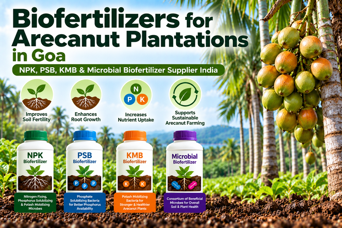 Biofertilizers for Arecanut Plantations in Goa | NPK, PSB, KMB & Microbial Biofertilizer Supplier India