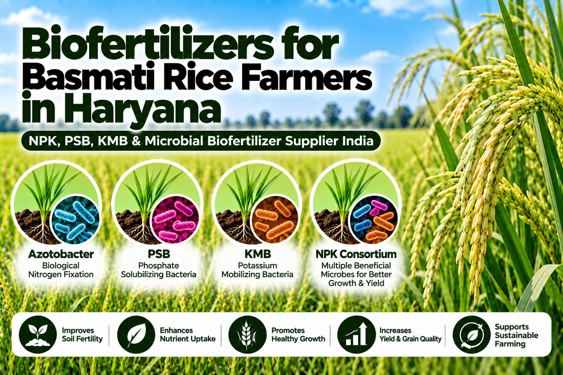 Biofertilizers for Basmati Rice Farmers in Haryana | NPK, PSB, KMB & Microbial Biofertilizer Supplier India