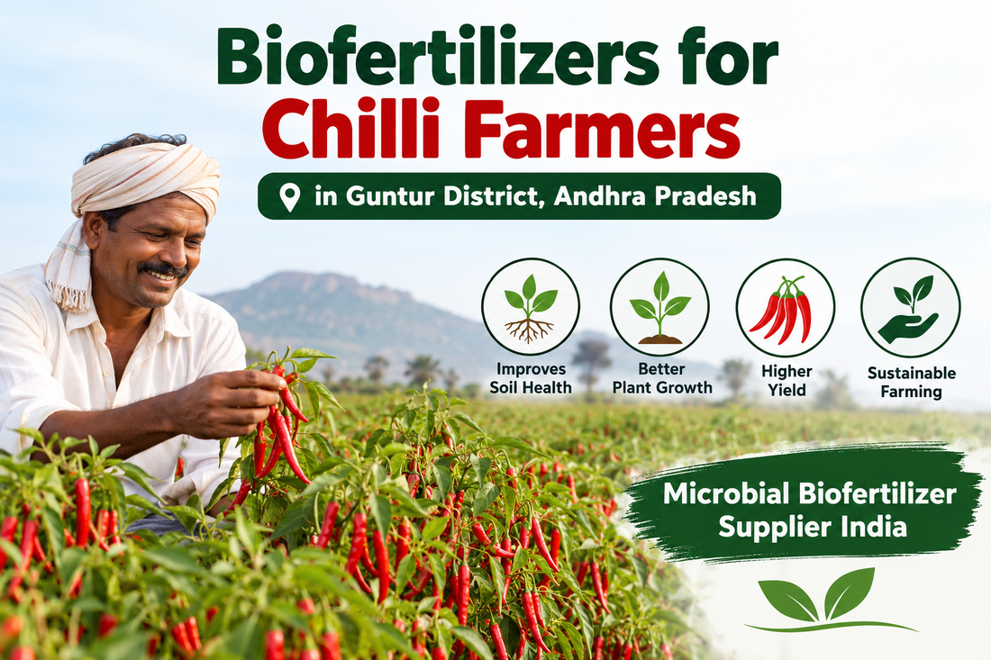 Biofertilizers for Chilli Farmers in Guntur District, Andhra Pradesh | Microbial Biofertilizer Supplier India | Peak Laboratories
