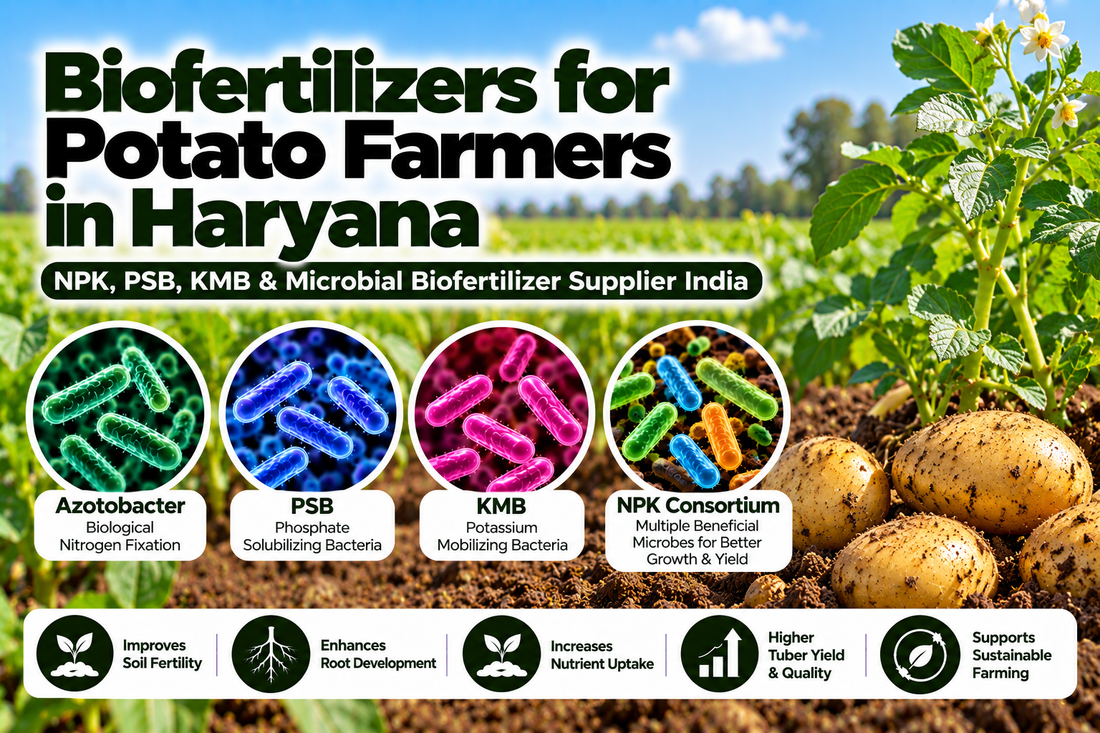 Biofertilizers for Potato Farmers in Haryana | NPK, PSB, KMB & Microbial Biofertilizer Supplier India