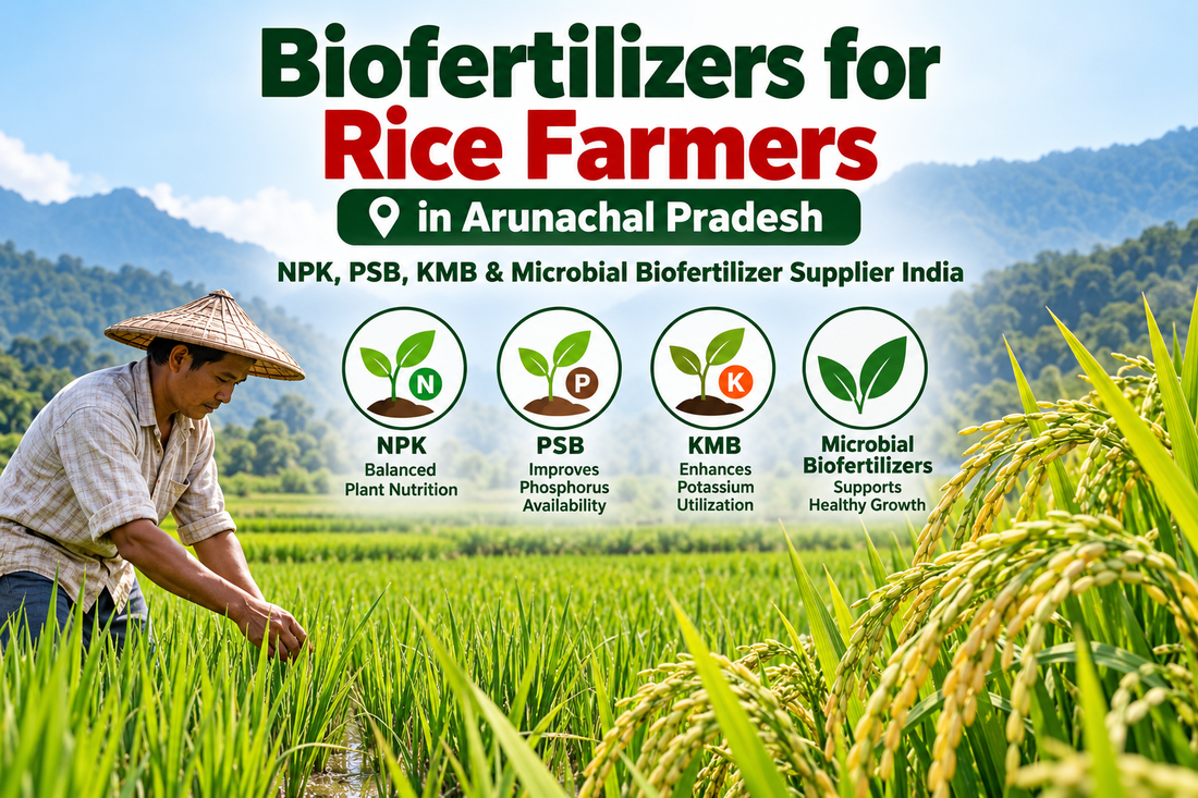 Biofertilizers for Rice Farmers in Arunachal Pradesh | NPK, PSB, KMB & Microbial Biofertilizer Supplier India