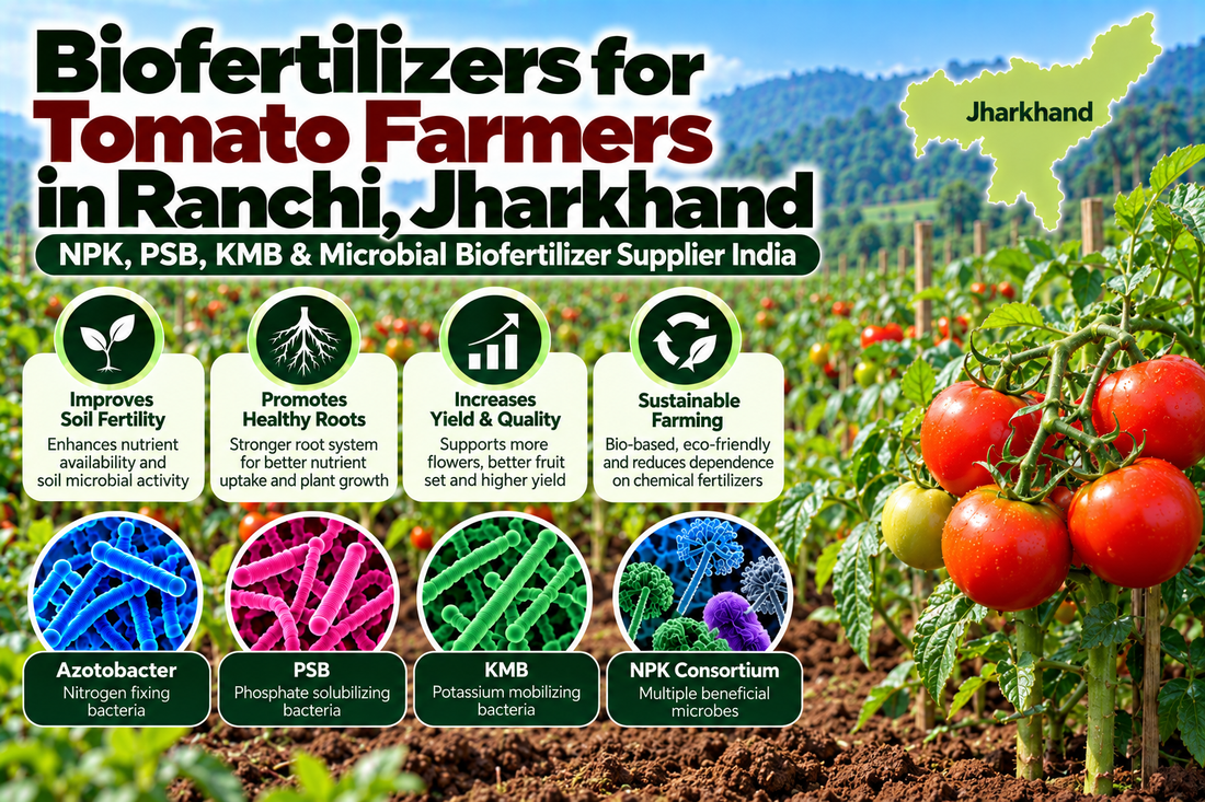 Biofertilizers for Tomato Farmers in Ranchi, Jharkhand | NPK, PSB, KMB & Microbial Biofertilizer Supplier India