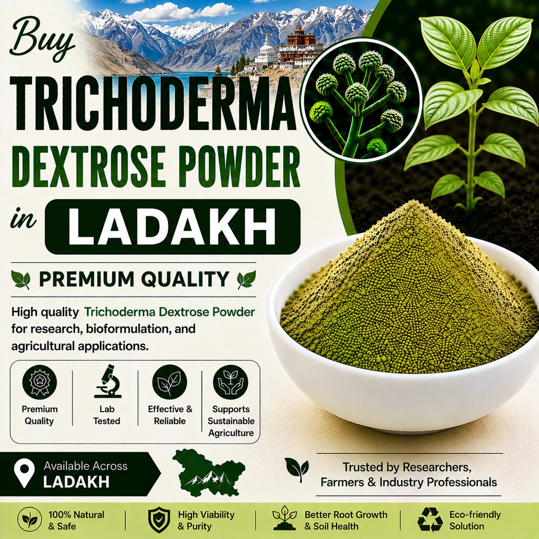 Buy Trichoderma Dextrose Powder Online in Ladakh | Biofungicide