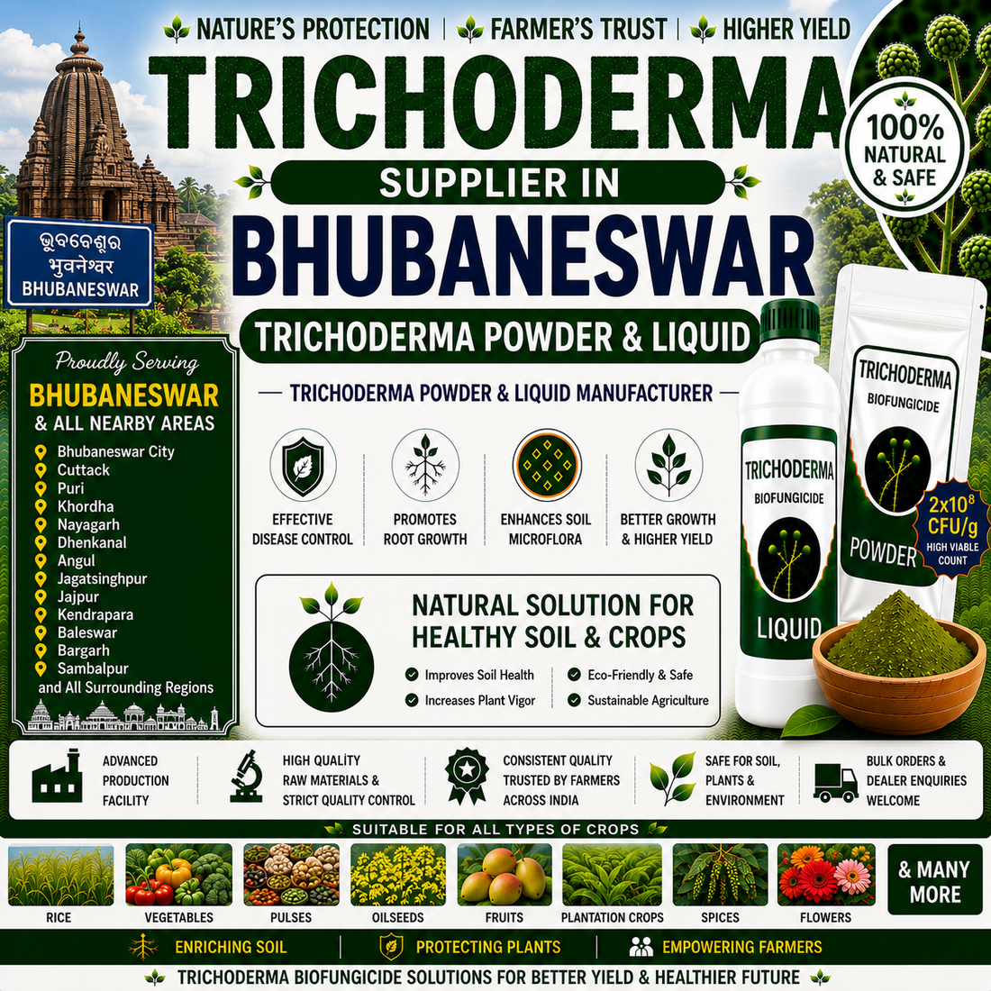 Trichoderma Supplier in Bhubaneswar | Premium Biofungicide Manufacturer & Bulk Supplier