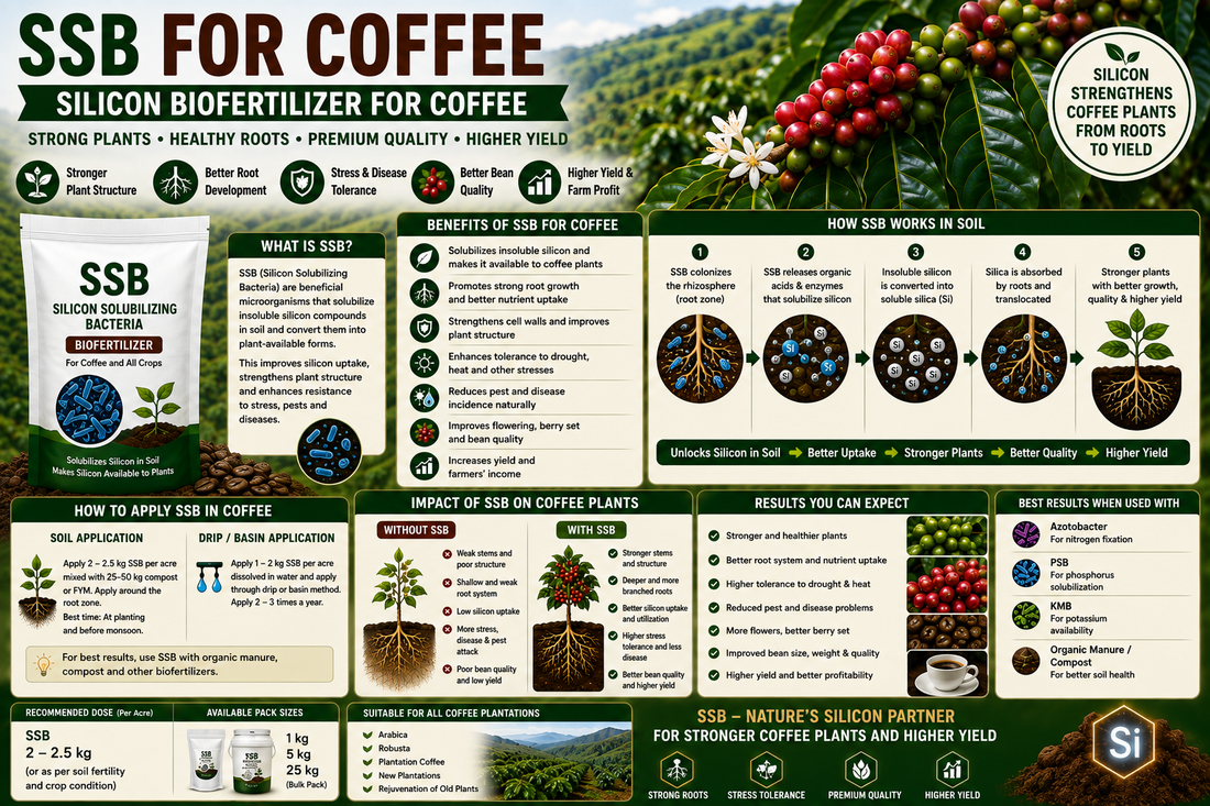 SSB for Coffee Plantation: Improve Silicon Availability, Stress Tolerance & Higher Coffee Yield Naturally