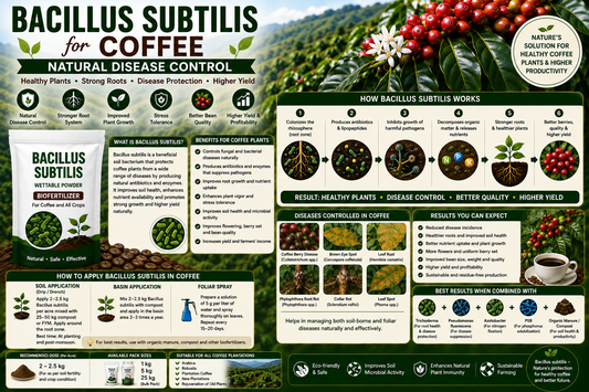 Bacillus subtilis for Coffee Disease Control: Improve Plant Health, Root Protection & Higher Coffee Yield