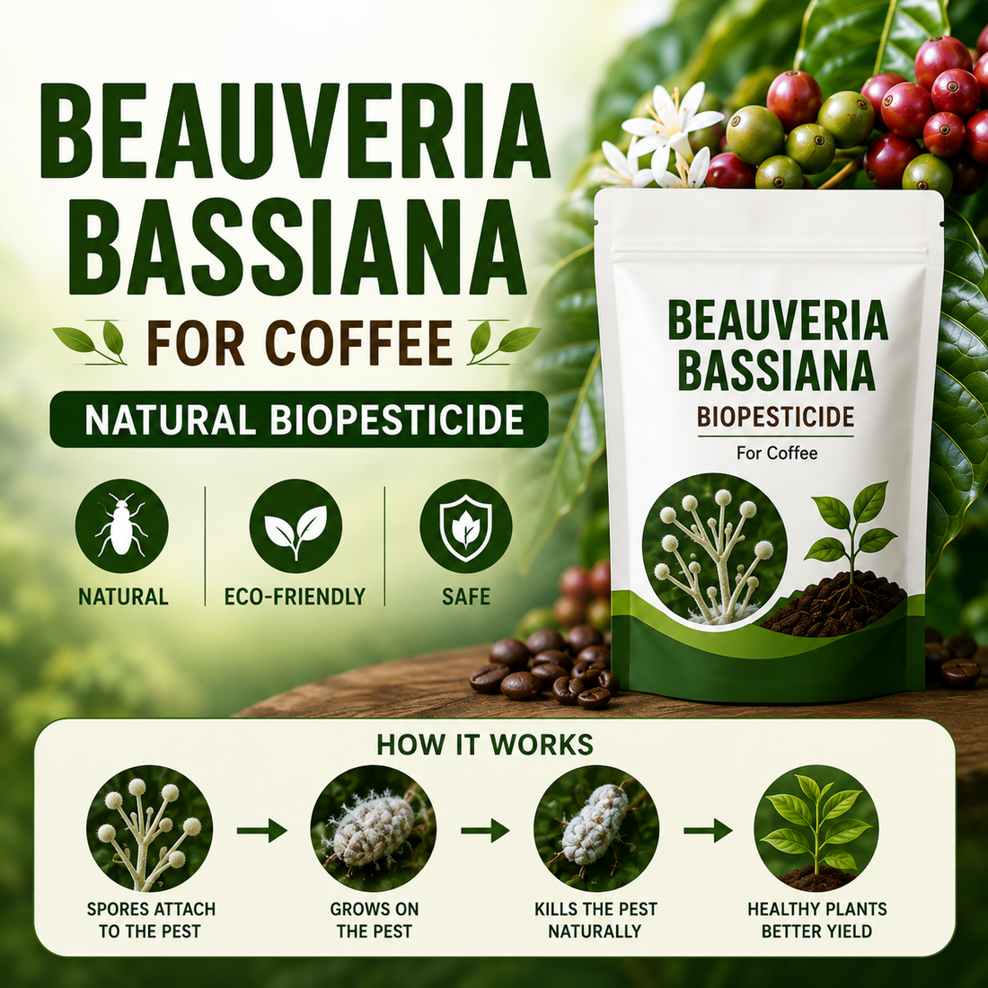 Beauveria bassiana for Coffee Berry Borer & White Stem Borer Control Naturally