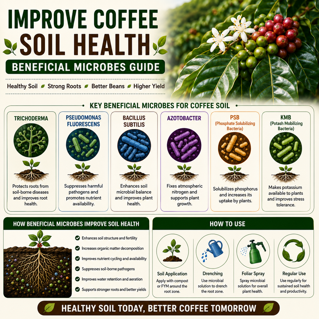 Improve Coffee Soil Health Naturally with Beneficial Microbes for Higher Yield