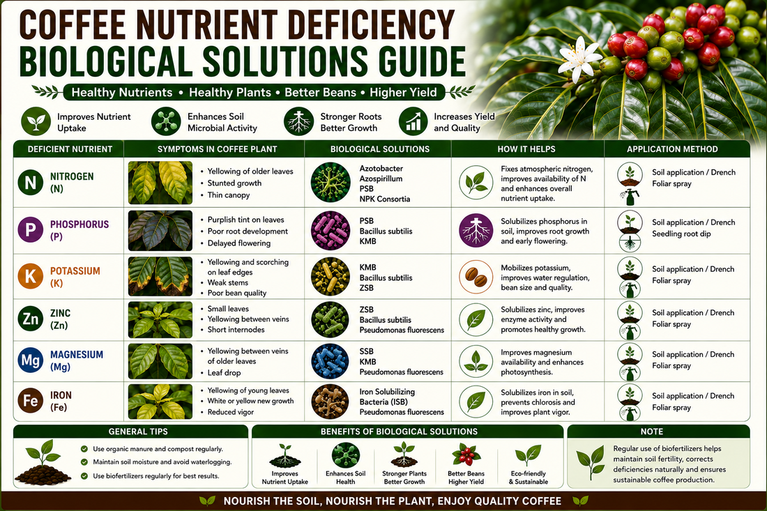 Common Nutrient Deficiencies in Coffee and Their Biological Solutions