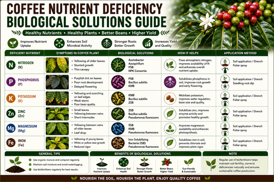 Common Nutrient Deficiencies in Coffee and Their Biological Solutions