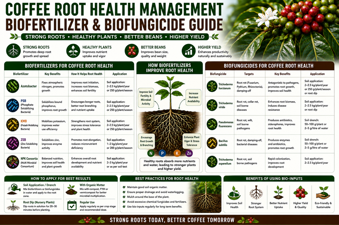 Coffee Root Health Management with Beneficial Microbes for Higher Yield