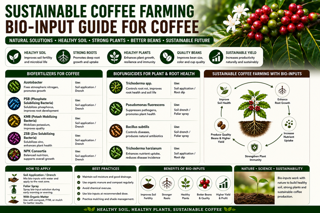 Sustainable Coffee Farming with Bio-inputs: Improve Soil Health, Bean Quality & Coffee Yield Naturally