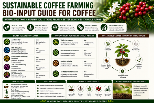 Sustainable Coffee Farming with Bio-inputs: Improve Soil Health, Bean Quality & Coffee Yield Naturally