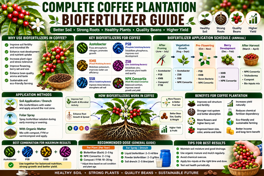 Complete Coffee Plantation Biofertilizer Guide: Best Biofertilizers for Higher Yield & Better Bean Quality