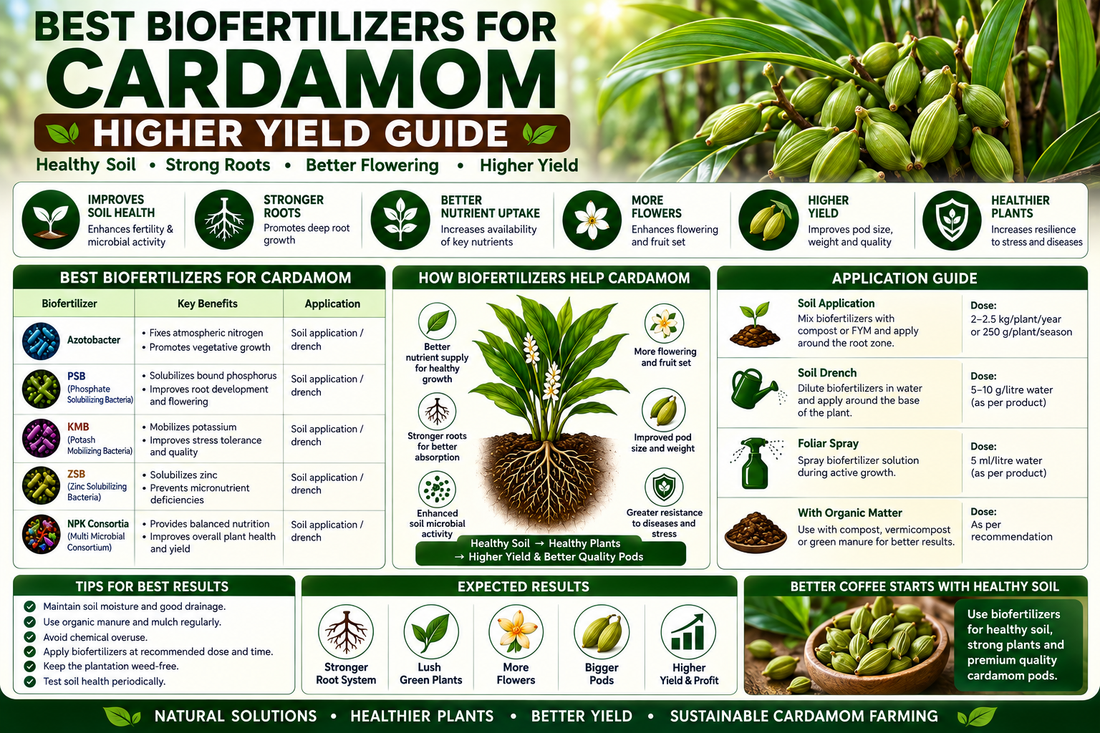 Best Biofertilizers for Higher Cardamom Yield: Complete Natural Nutrition Guide
