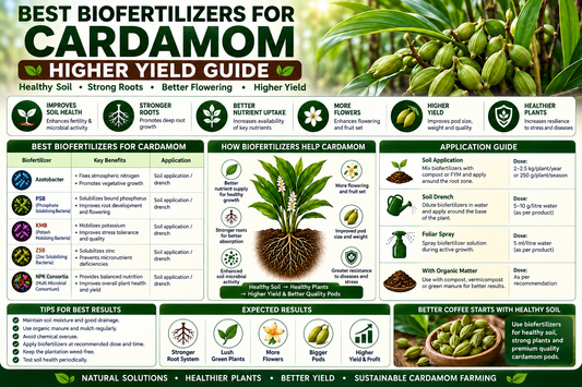 Best Biofertilizers for Higher Cardamom Yield: Complete Natural Nutrition Guide