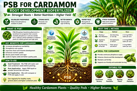PSB for Cardamom Root Development & Better Capsule Yield Naturally