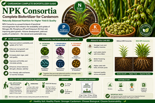 NPK Consortia for Cardamom: Complete Biofertilizer Guide for Higher Yield