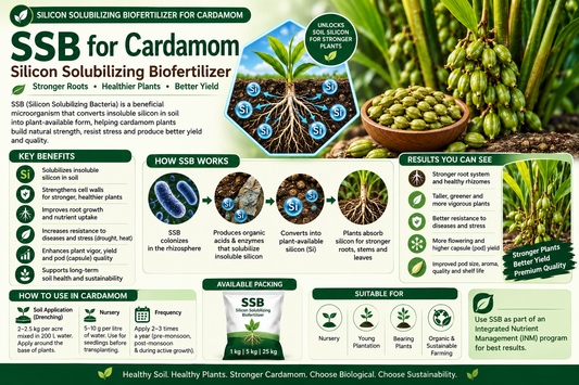 SSB for Cardamom: Improve Stress Tolerance, Plant Strength & Higher Capsule Yield
