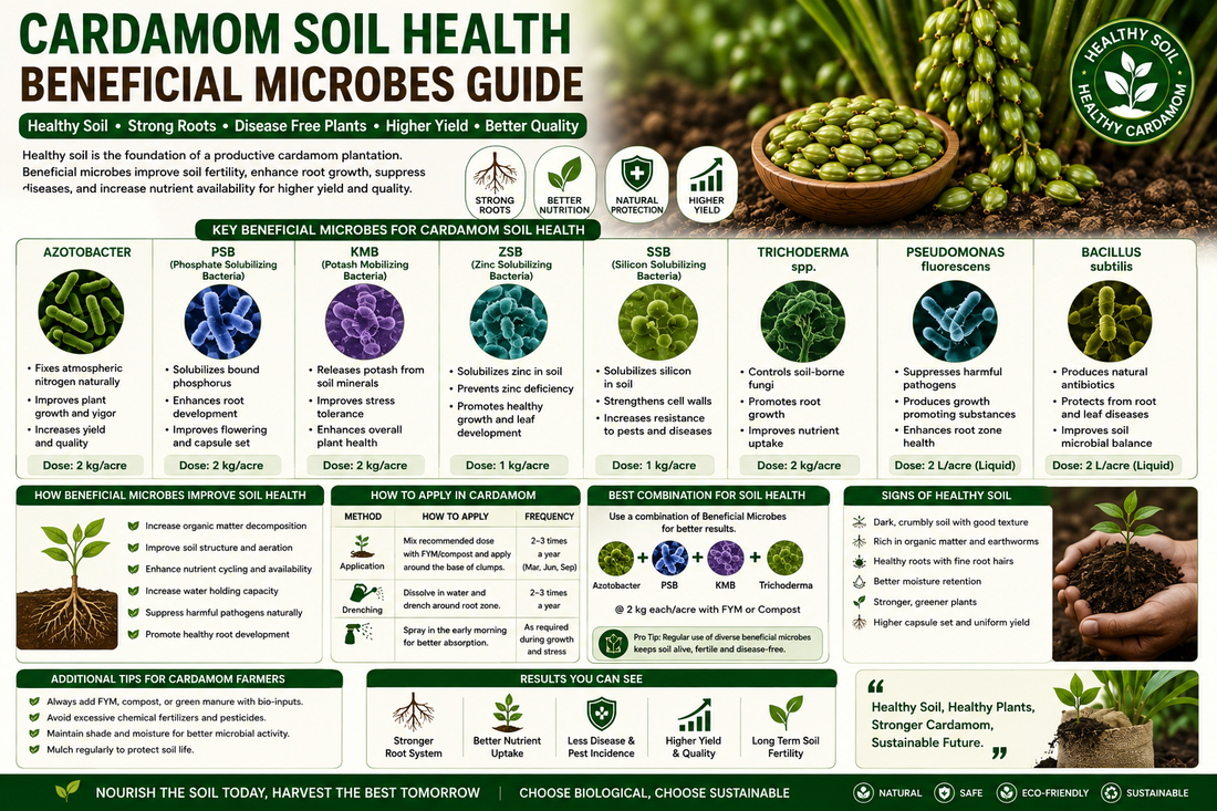 Improve Cardamom Soil Health Naturally with Beneficial Microbes