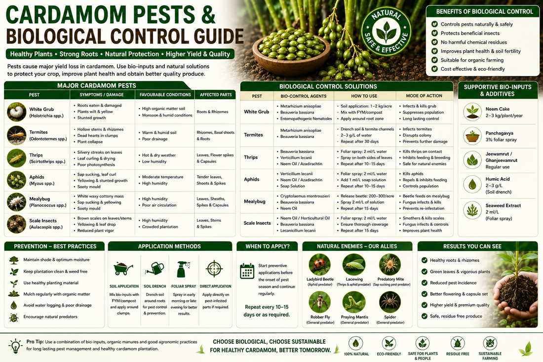 Cardamom Pests & Their Biological Control: Complete Farmer Guide