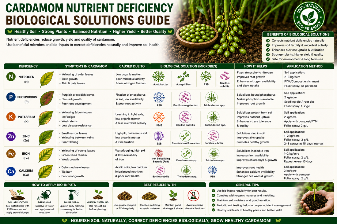 Cardamom Nutrient Deficiency Biological Solutions Guide for Higher Yield