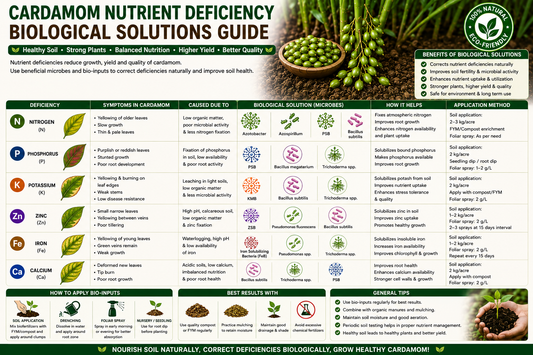 Cardamom Nutrient Deficiency Biological Solutions Guide for Higher Yield