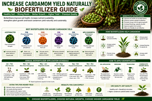 Increase Cardamom Yield Naturally with Biofertilizers | Complete Farmer Guide