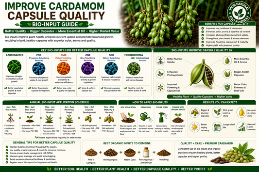 Improve Cardamom Capsule Quality Naturally with Bio-inputs