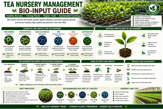 Tea Nursery Management with Biofertilizers, Biofungicides & Biopesticides