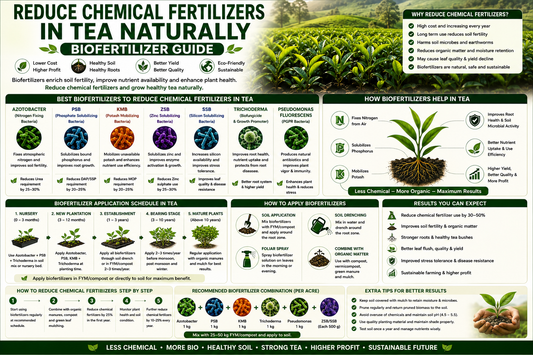 Reduce Chemical Fertilizers in Tea Naturally with Biofertilizers | Complete Farmer Guide
