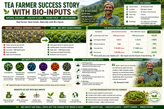 Farmer Success Story: Higher Tea Yield with Bio-inputs | Tea Farming Case Study