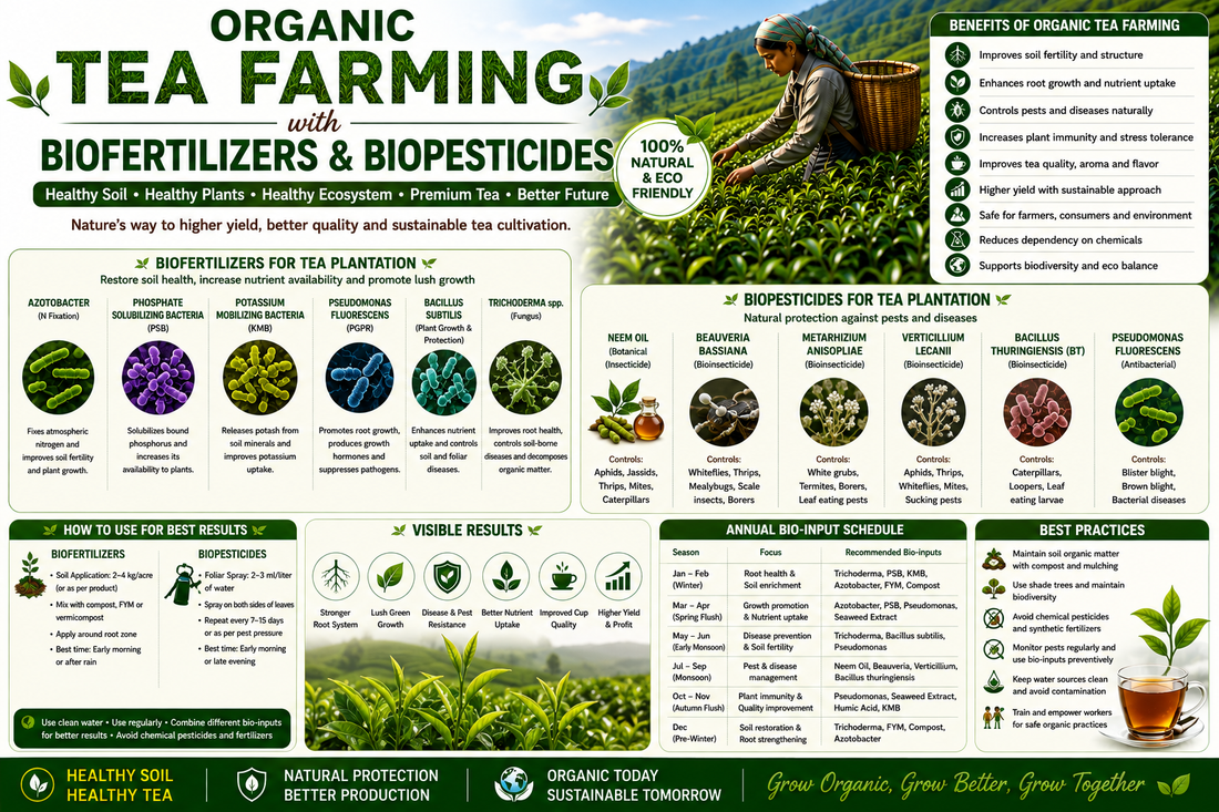 Organic Tea Farming Using Bio-inputs: Complete Guide to Sustainable and Residue-Free Tea Production