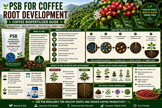 PSB for Coffee Root Development: Improve Root Growth, Flowering & Higher Coffee Yield Naturally