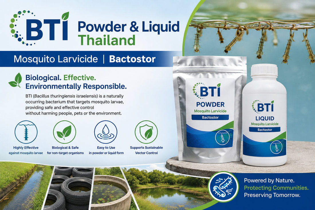 BTI Powder & Liquid in Thailand | Biological Mosquito Larvae Control