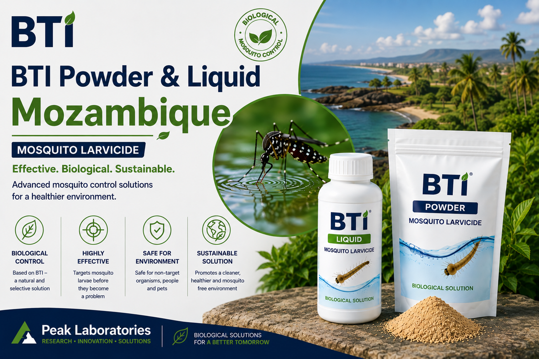 BTI Powder & Liquid Mozambique | Biological Mosquito Larvicide for Malaria Vector Control