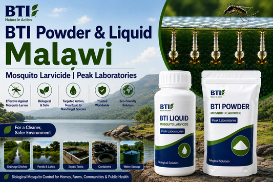 BTI Powder & Liquid Malawi | Biological Mosquito Larvicide for Malaria Vector Control