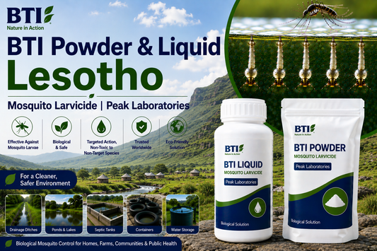 BTI Powder & Liquid Lesotho | Biological Mosquito Larvae Control & Bulk Supplier