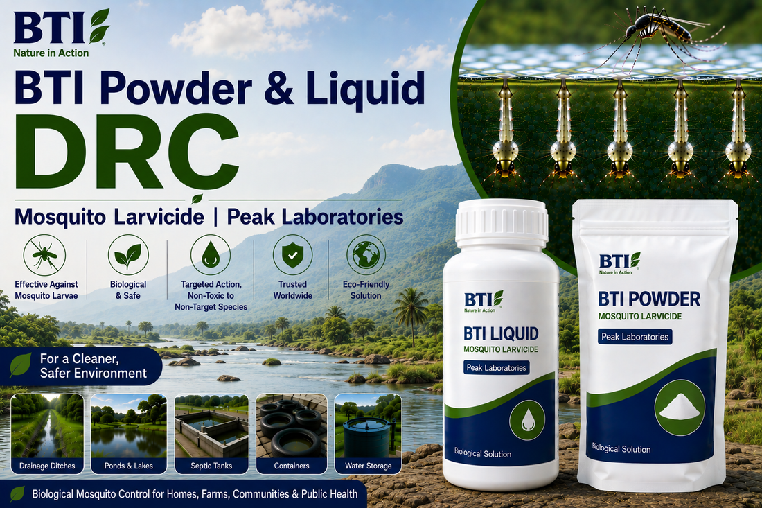 BTI Powder & Liquid DRC | Biological Mosquito Larvicide Supplier & Exporter