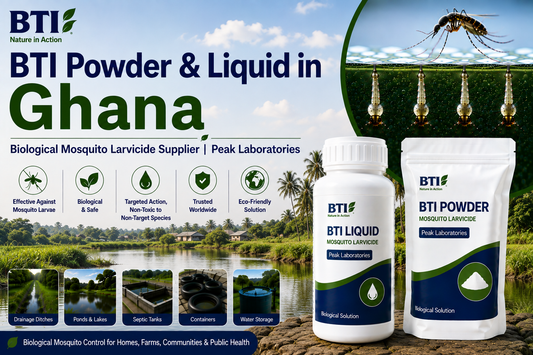 BTI Powder & Liquid Ghana | Biological Mosquito Larvicide Supplier & Exporter